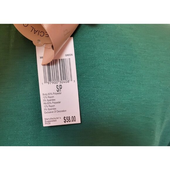 Philosophy Sweatshirt Green Noel Long Sleeve Size S/P Holiday NWT - Picture 4 of 5